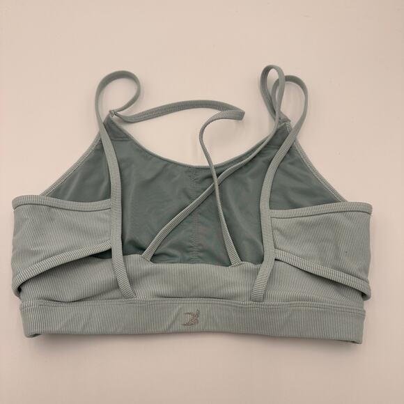 Glyder Blue Striped Strappy Sports Bra Size Medium - Picture 4 of 5